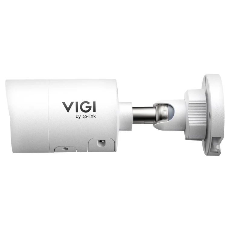 Bulletcamera van opzij op de wandbeugel