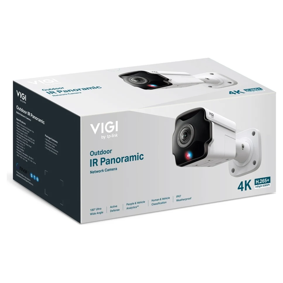 Verpakking: doos met Outdoor IR Panoramic Network Camera, 4K, H.265+