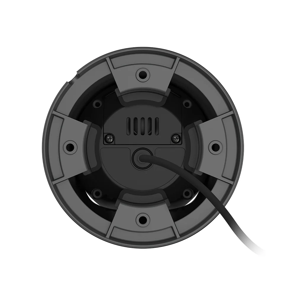 Onderkant van de zwarte VIGI InSight S445S met de bevestigingsgaten en de kabeldoorvoer